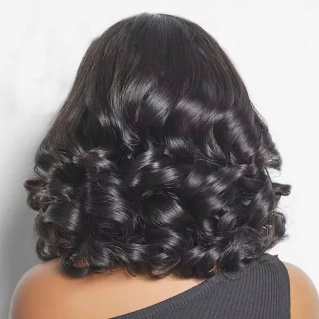 Perruque carré bouclé sans colle – photo produit 1