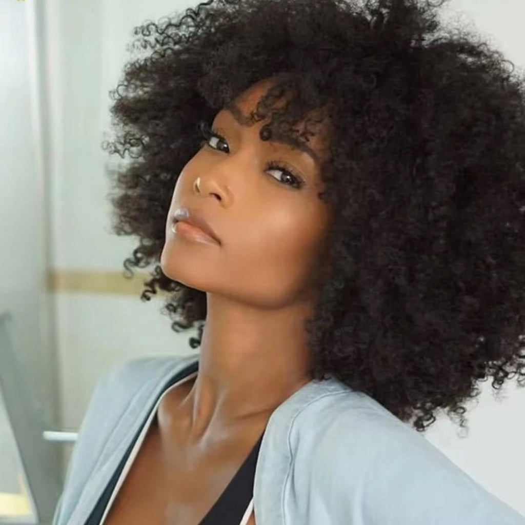 Perruque afro courte kinky curly sans colle – photo produit 1