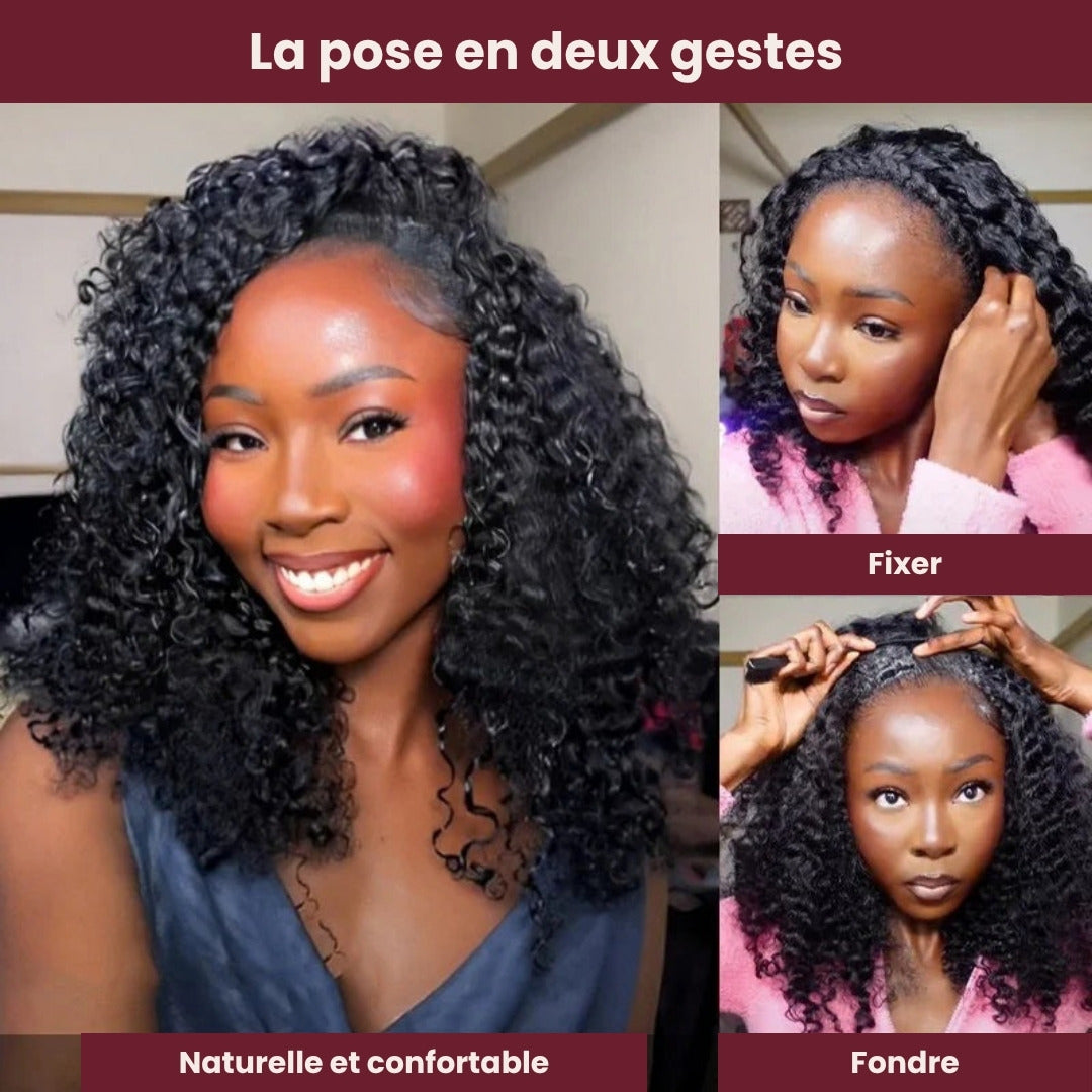 Perruque bandeau afro bouclée – photo produit 1