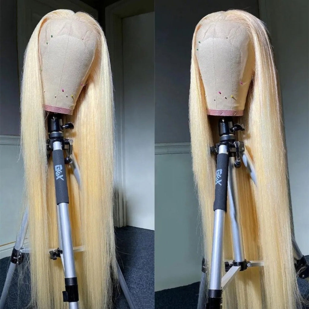 Perruque lace front blonde lisse longue – photo produit 1