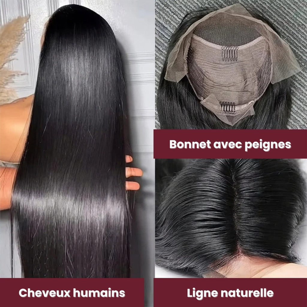 Perruque sans colle lisse 5x5 – détail 4