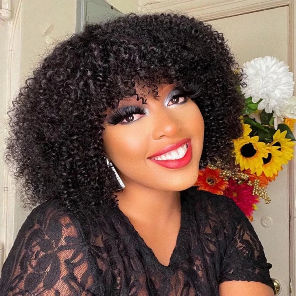 Perruque afro courte kinky curly sans colle – photo produit 3