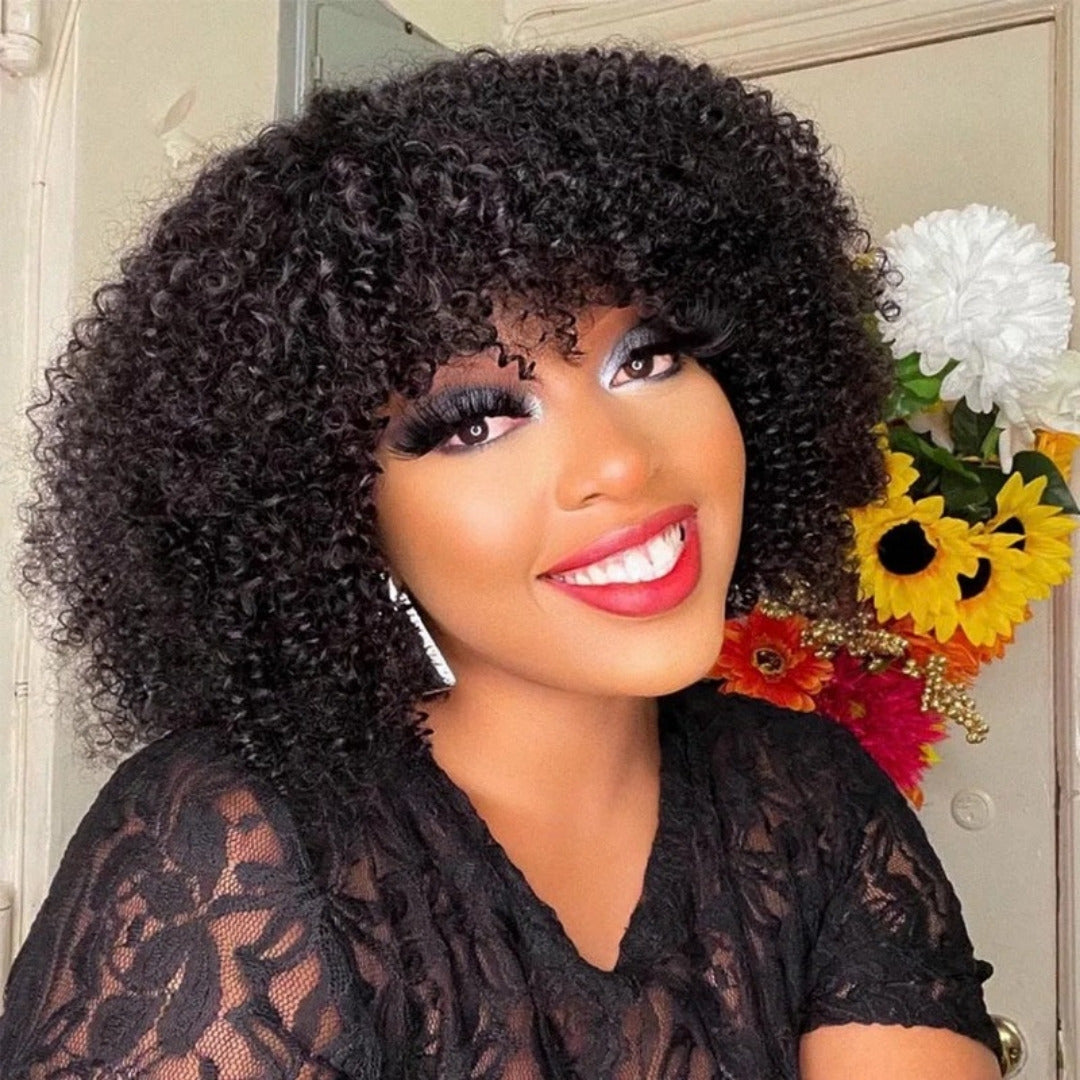 Perruque afro courte kinky curly sans colle – photo produit 3