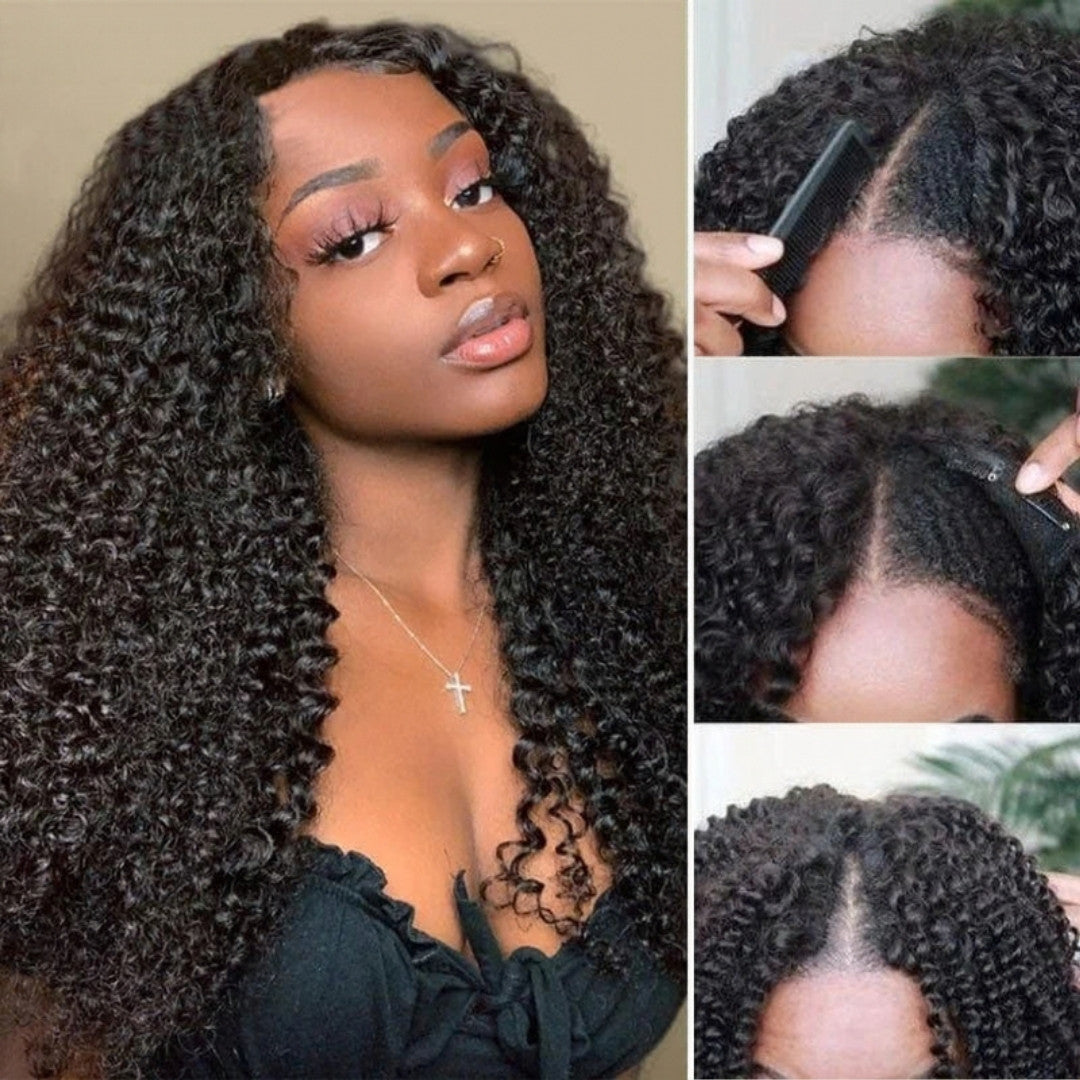 Perruque V-part kinky curly – détail 4