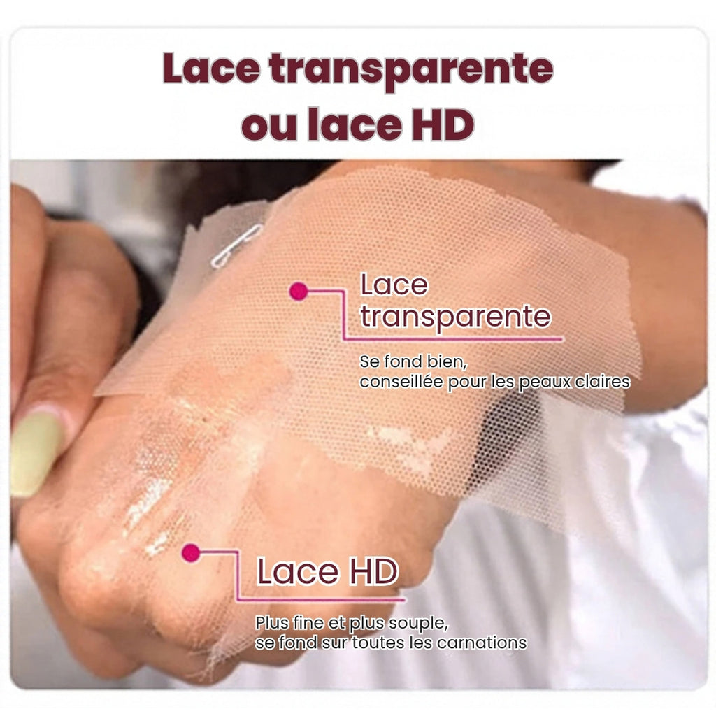 Perruque lace front lisse 13x6 sans colle – détail 4