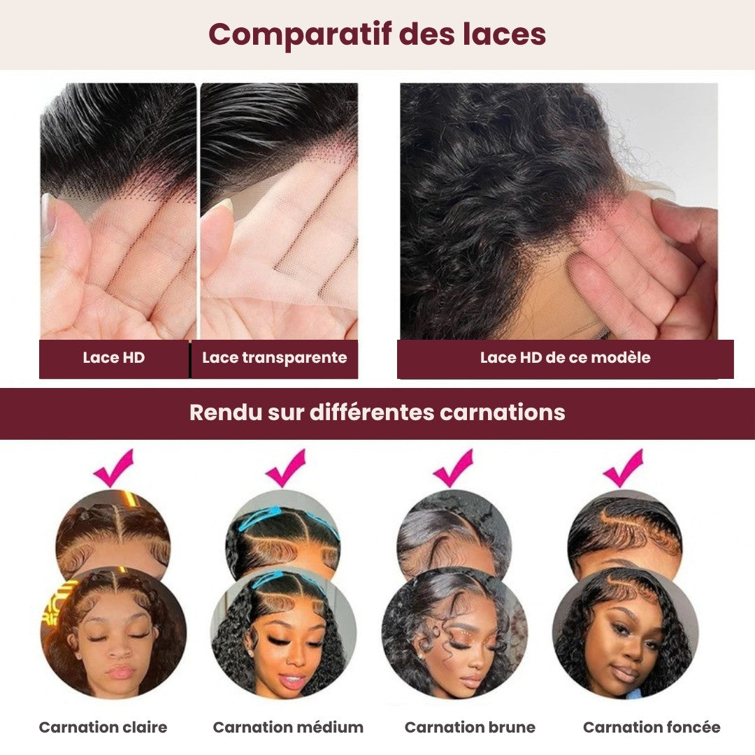 Perruque lace front kinky curly – détail 5