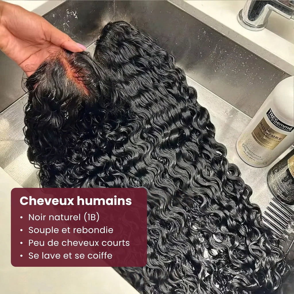 Perruque sans colle kinky curly – détail 5