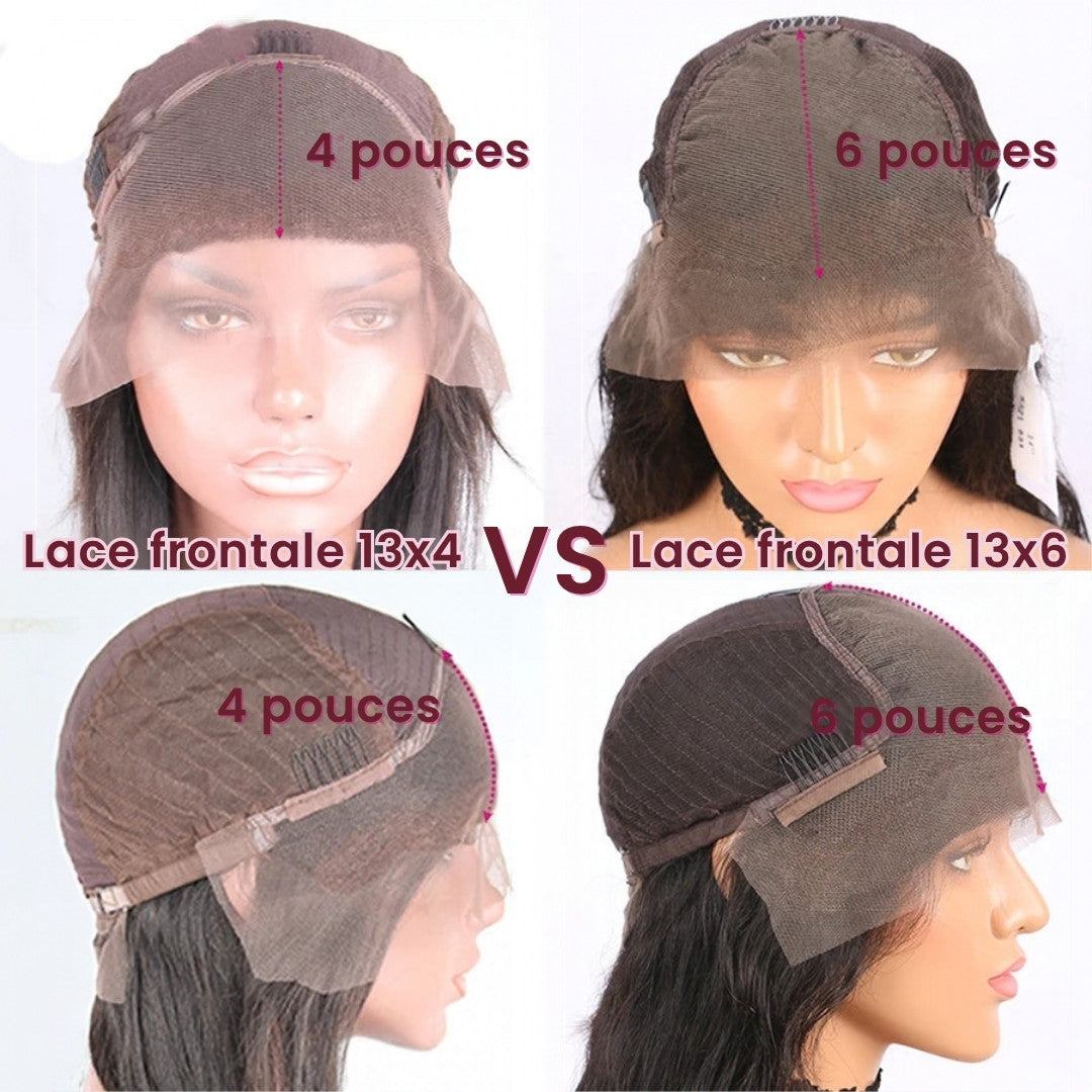 Perruque lace front lisse 13x6 sans colle – détail 5