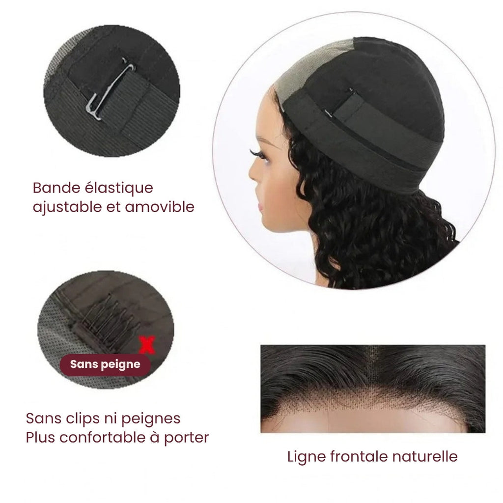 Perruque lace front kinky straight – détail 6
