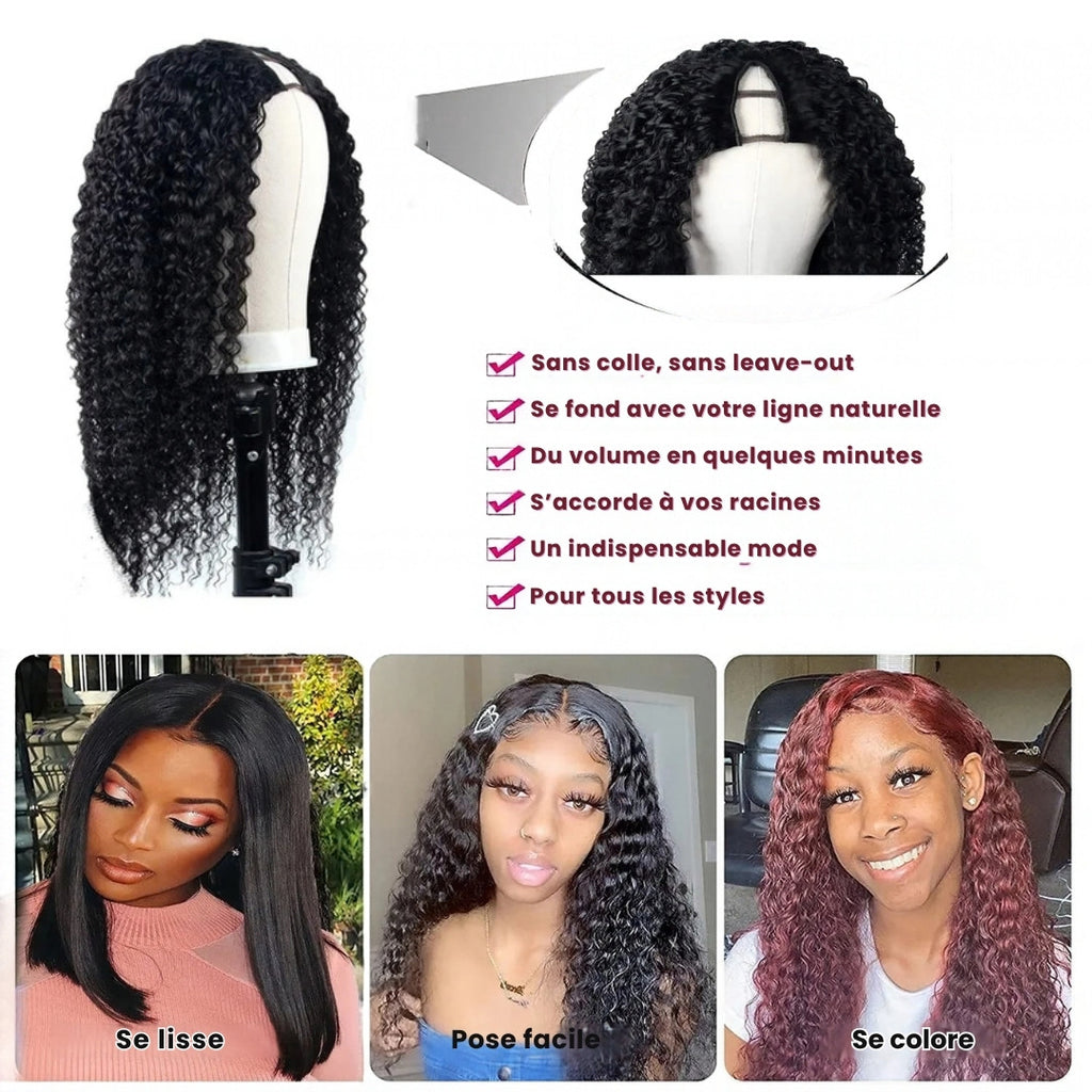 Perruque V-part kinky curly – détail 6