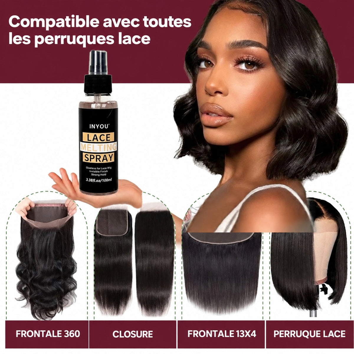 Spray de fixation pour perruque – détail 2