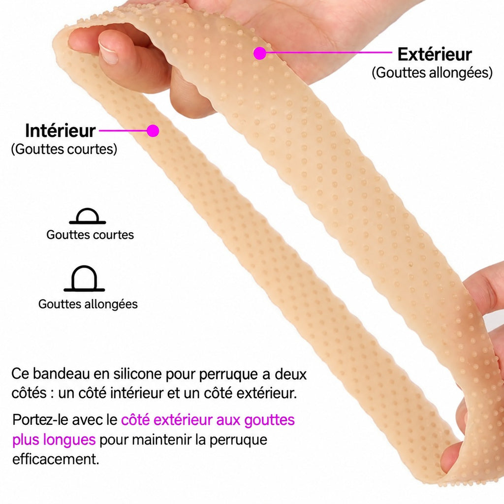 Bandeau anti-glisse pour perruque