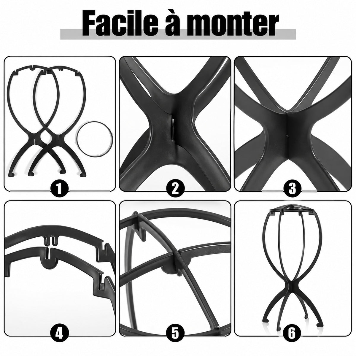 Support pliable pour perruque