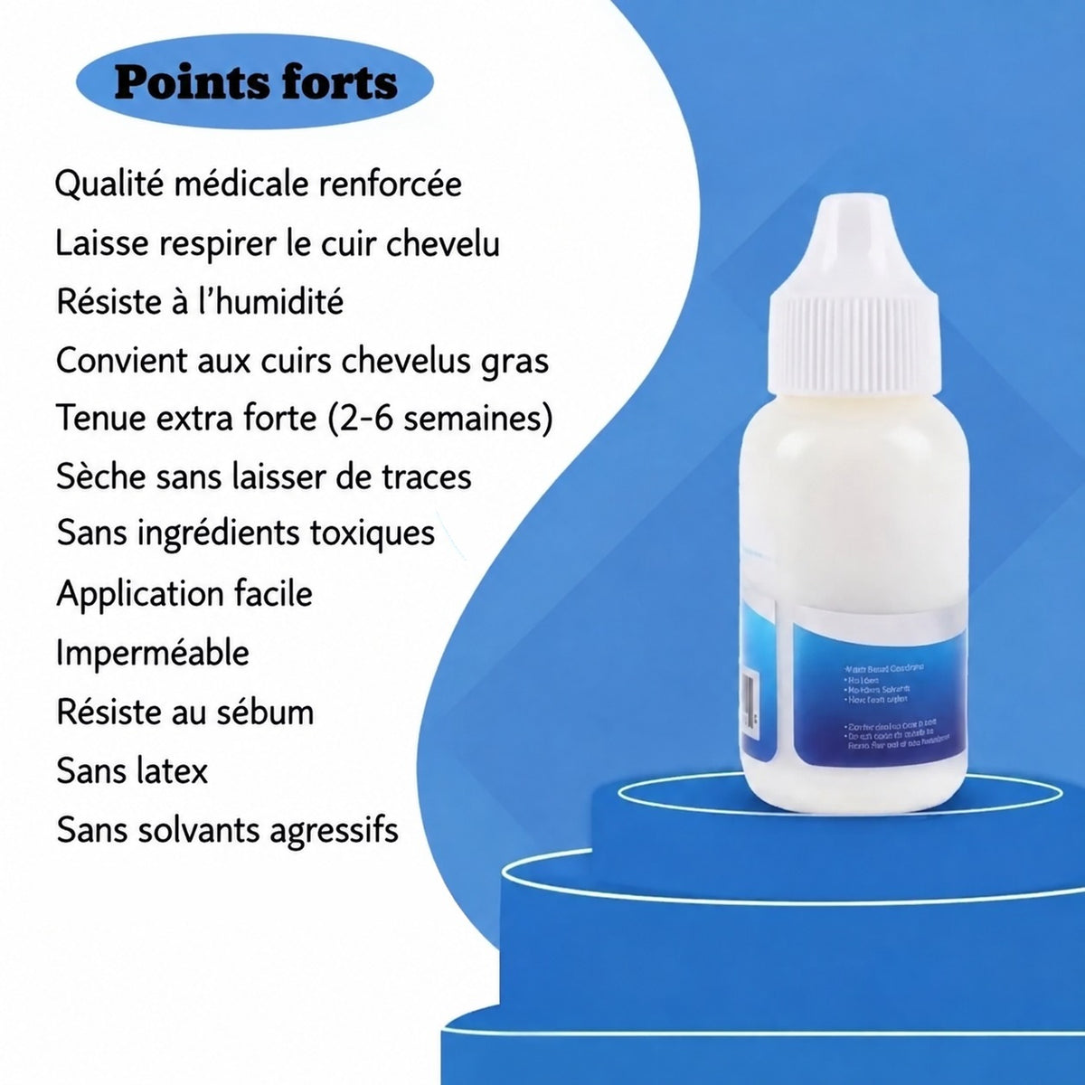 Colle pour perruque et dissolvant – détail 2