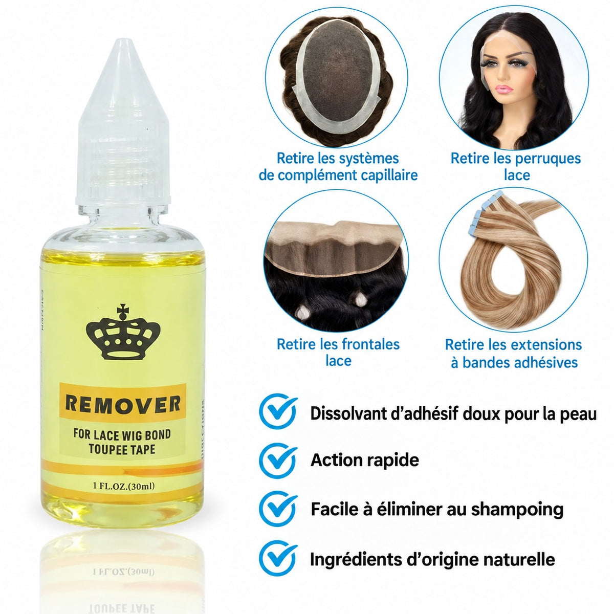 Colle pour perruque et dissolvant – détail 4