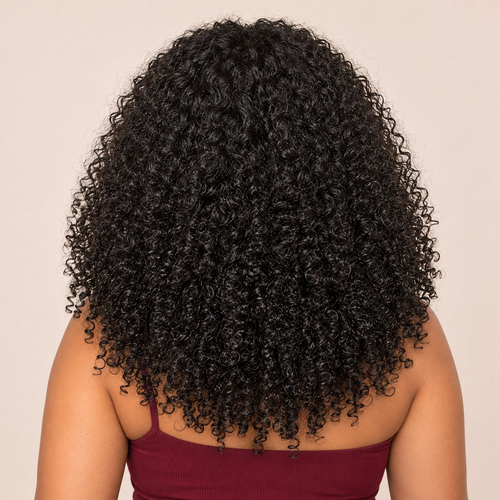 Perruque V-part kinky curly – de dos