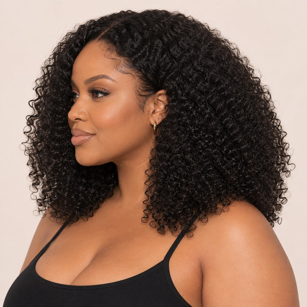 Perruque sans colle kinky curly – profil