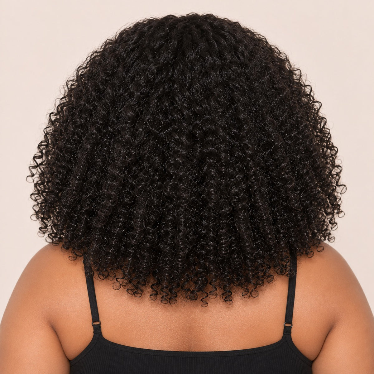 Perruque sans colle kinky curly – de dos