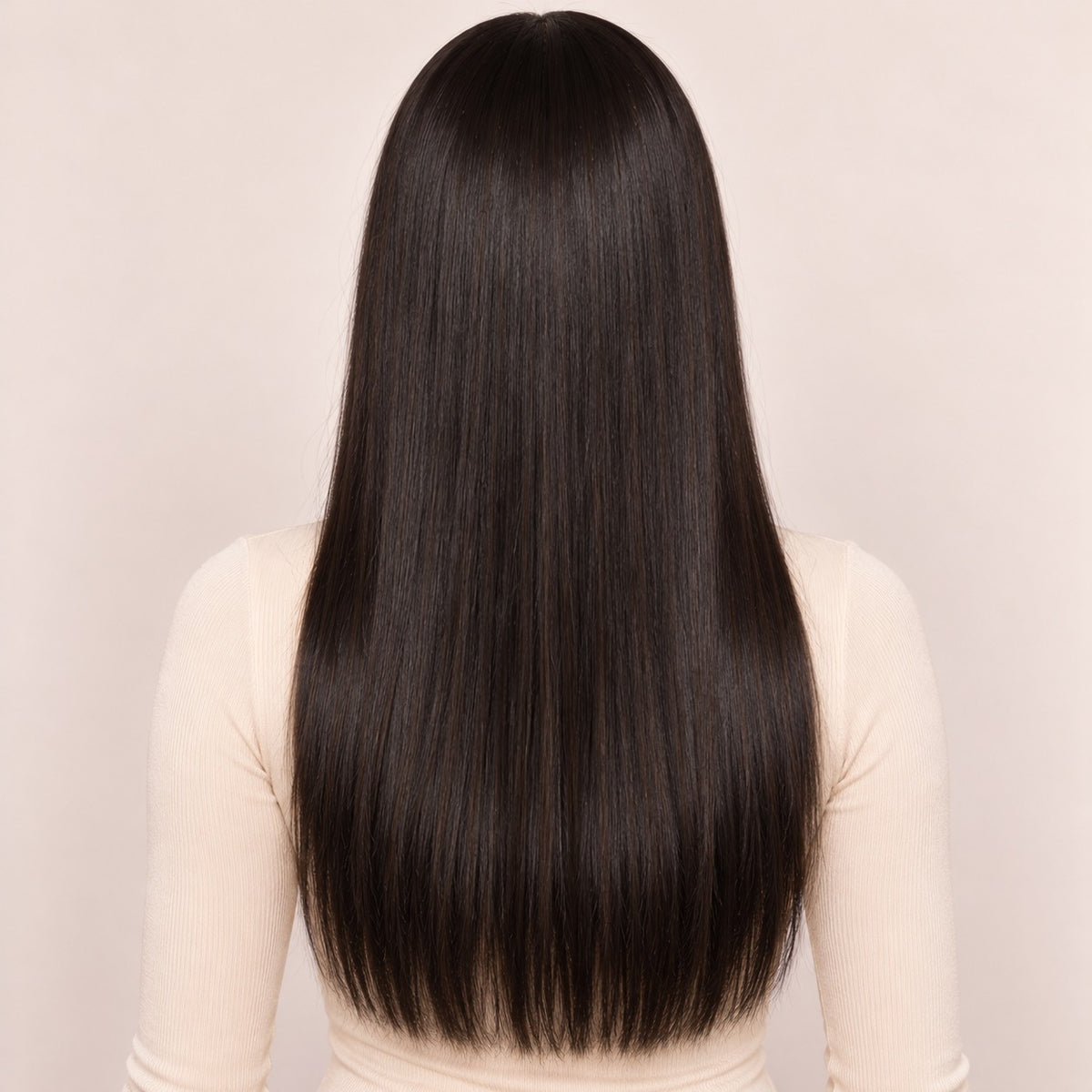 Perruque sans colle lisse 5x5 – de dos