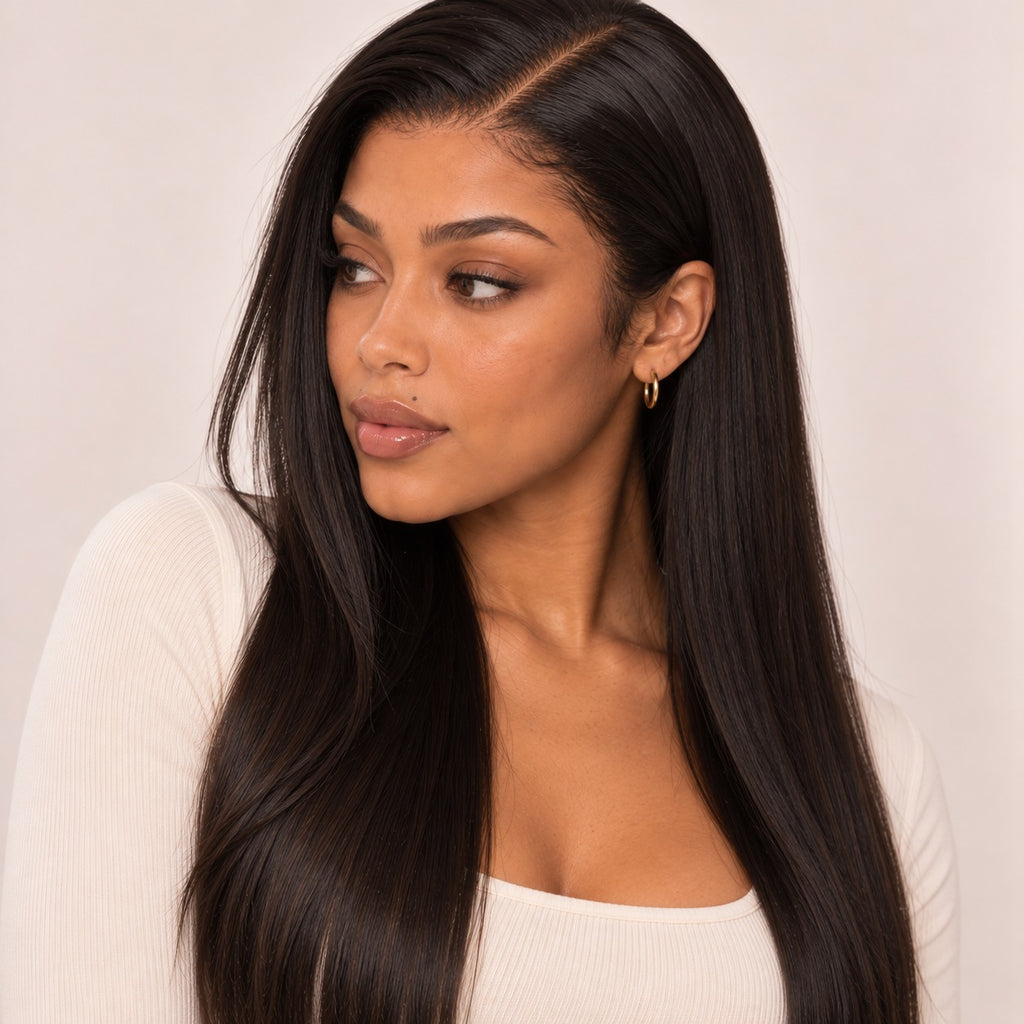 Perruque sans colle lisse 5x5 – autre coiffage