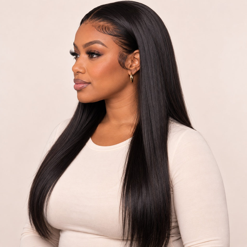 Perruque lace front lisse 13x6 sans colle – profil