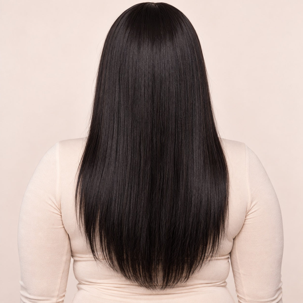Perruque lace front lisse 13x6 sans colle – de dos