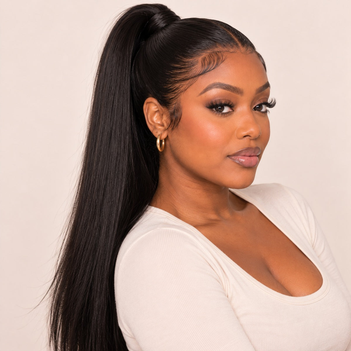 Perruque lace front lisse 13x6 sans colle – autre coiffage