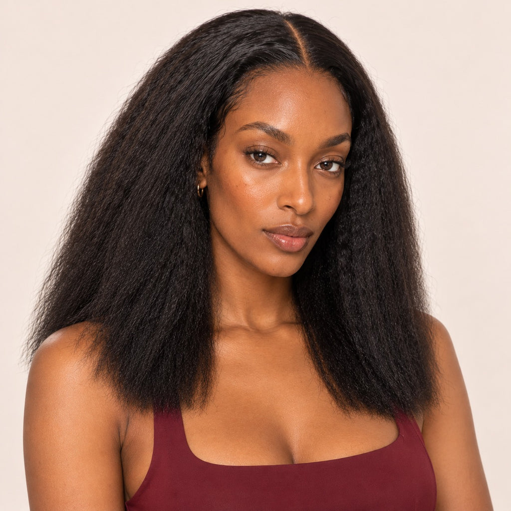Perruque lace front kinky straight – portrait