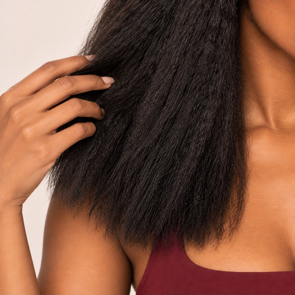 Perruque lace front kinky straight – texture