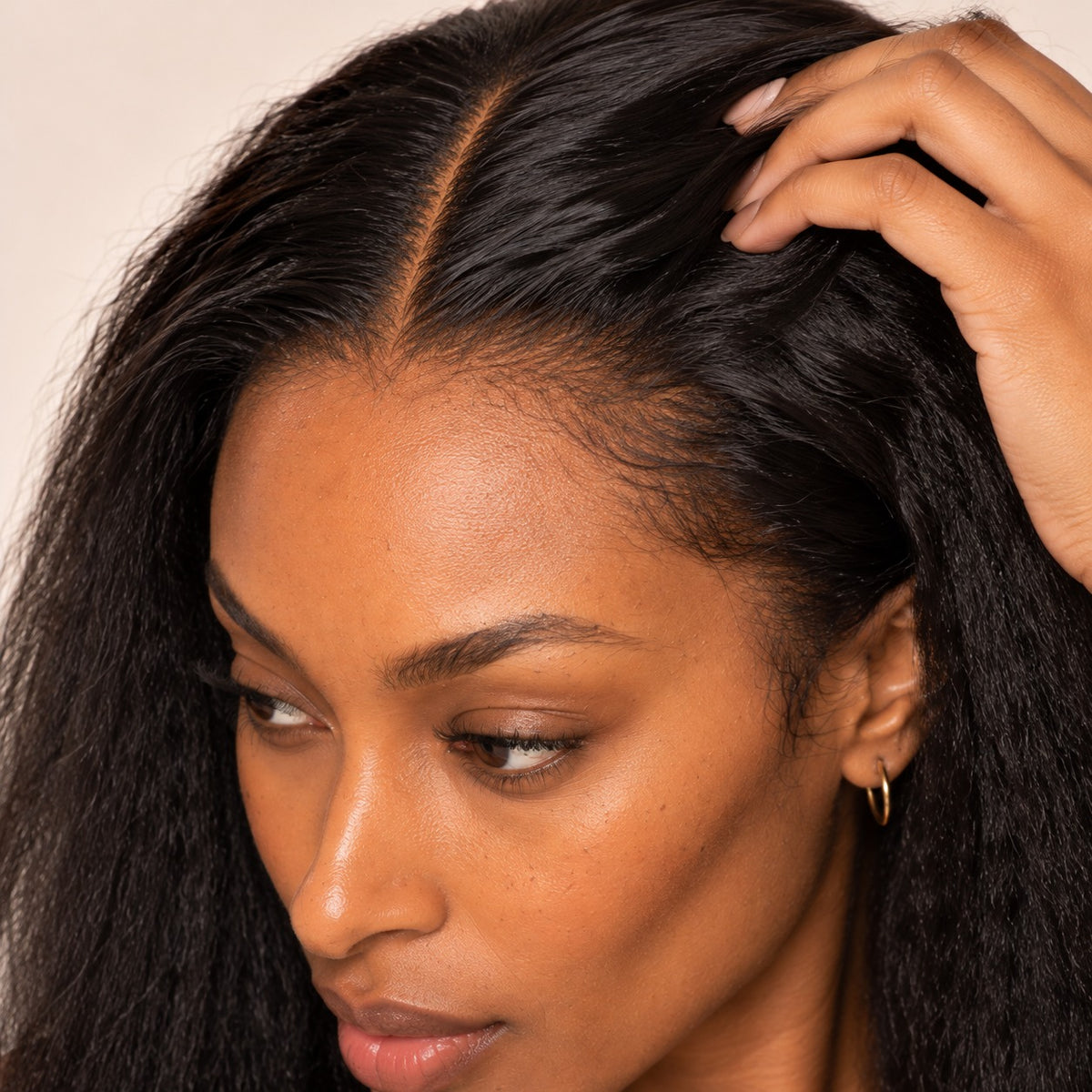 Perruque lace front kinky straight – ligne frontale
