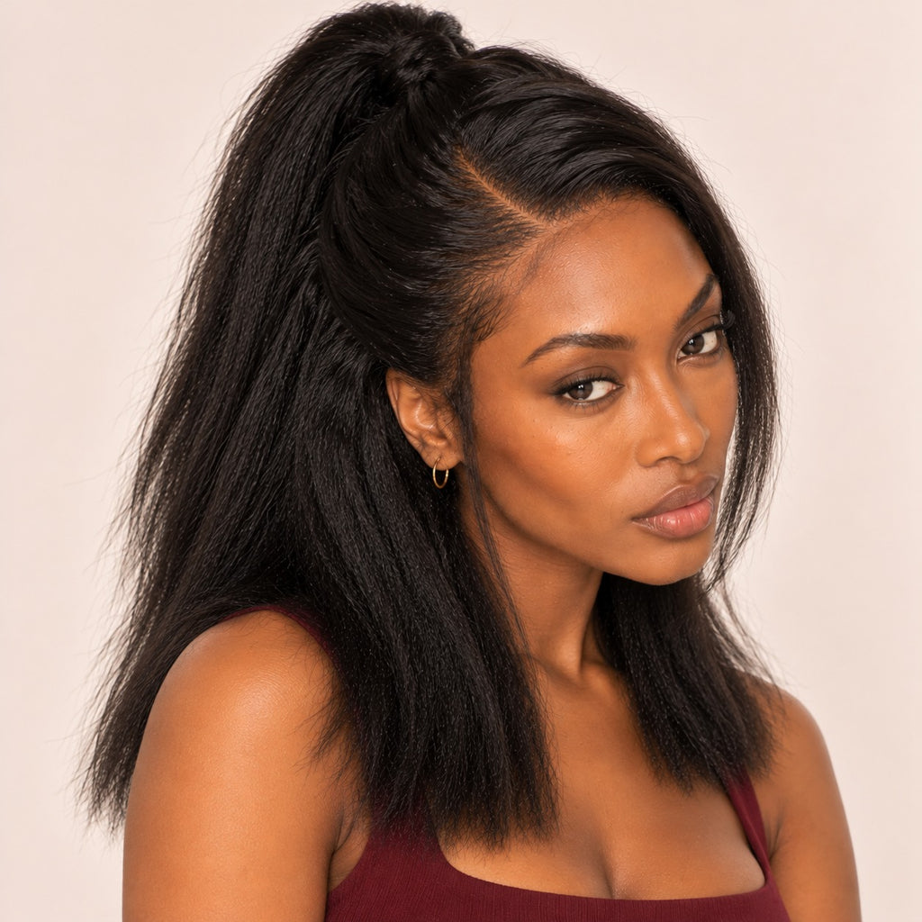 Perruque lace front kinky straight – autre coiffage