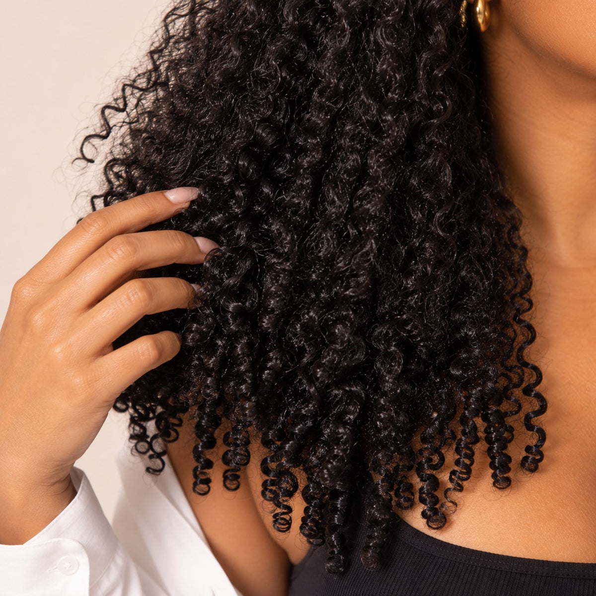 Perruque lace front kinky curly – texture
