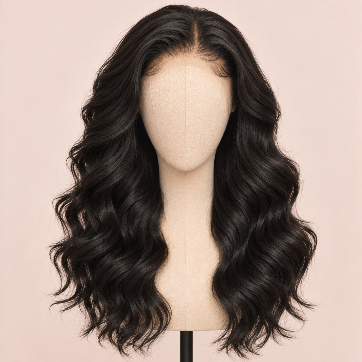 Perruque lace front body wave 13x4 – sur tête de mannequin