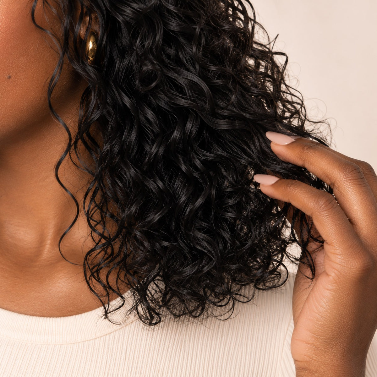 Perruque carré bouclé closure 5x5 sans colle – texture