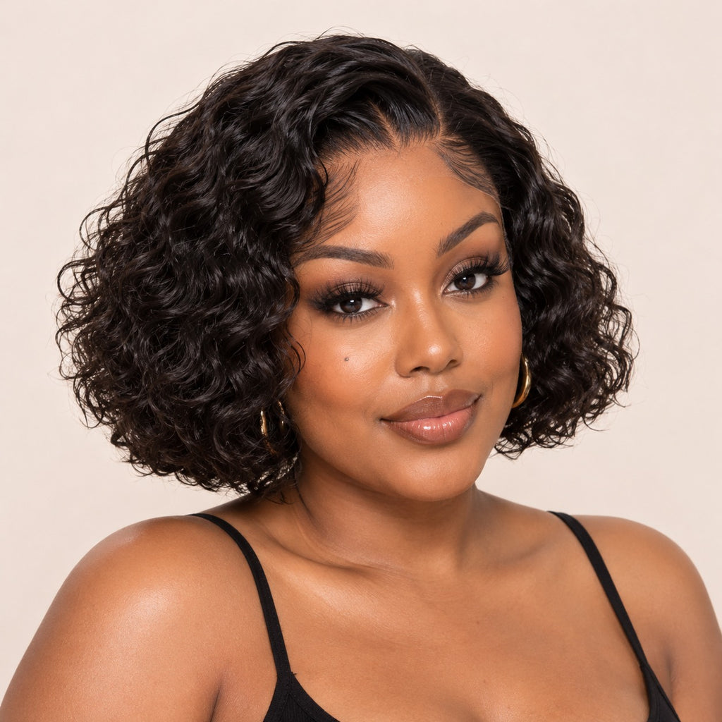 Perruque carré deep wave closure 5x5 – portrait