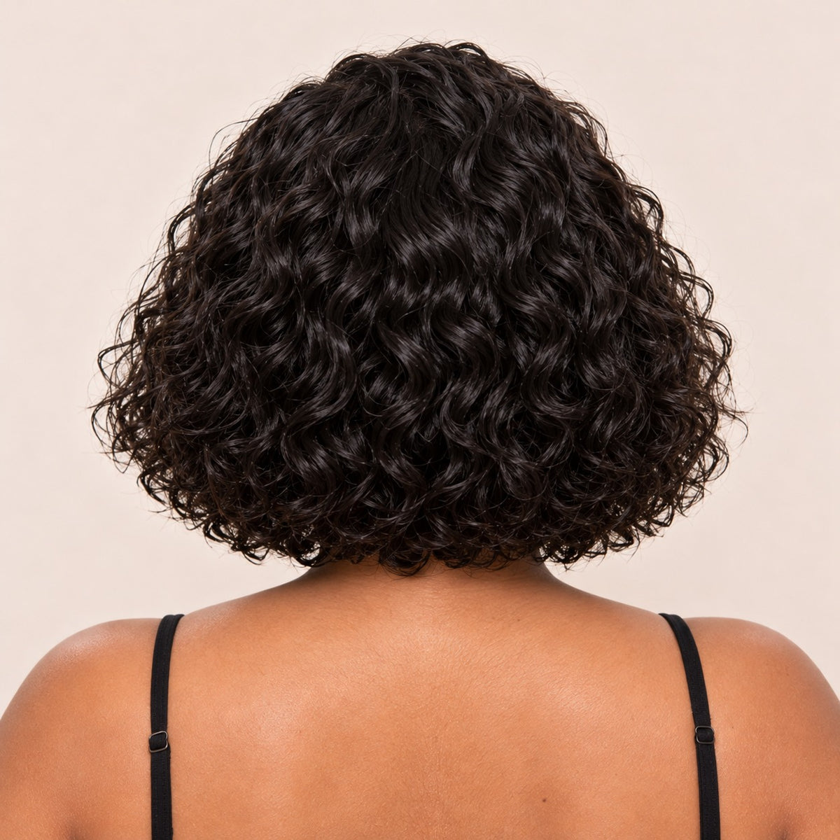 Perruque carré deep wave closure 5x5 – de dos