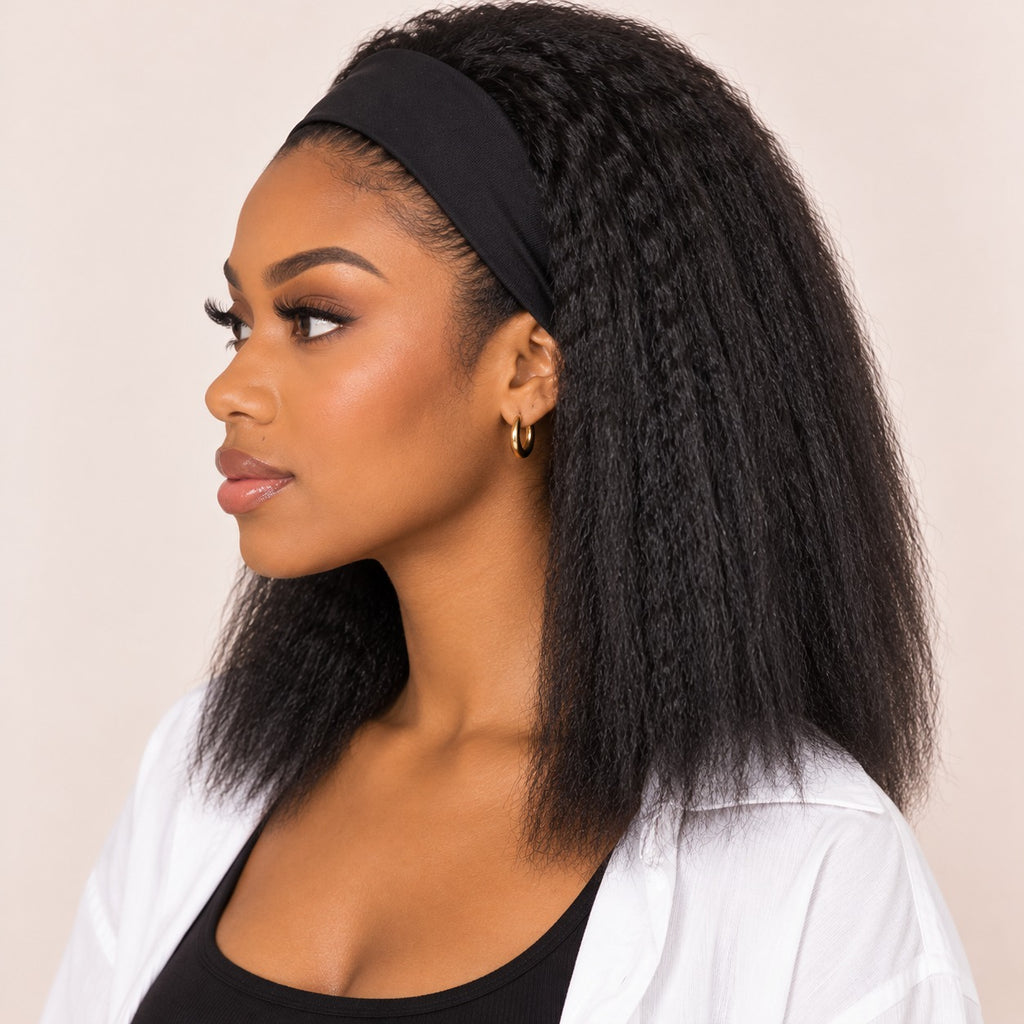 Perruque bandeau kinky straight – profil