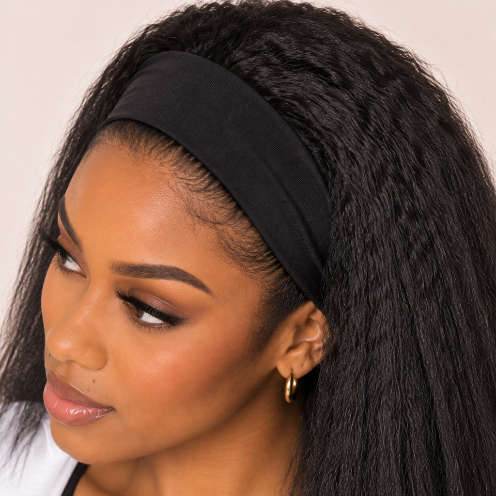 Perruque bandeau kinky straight – ligne frontale