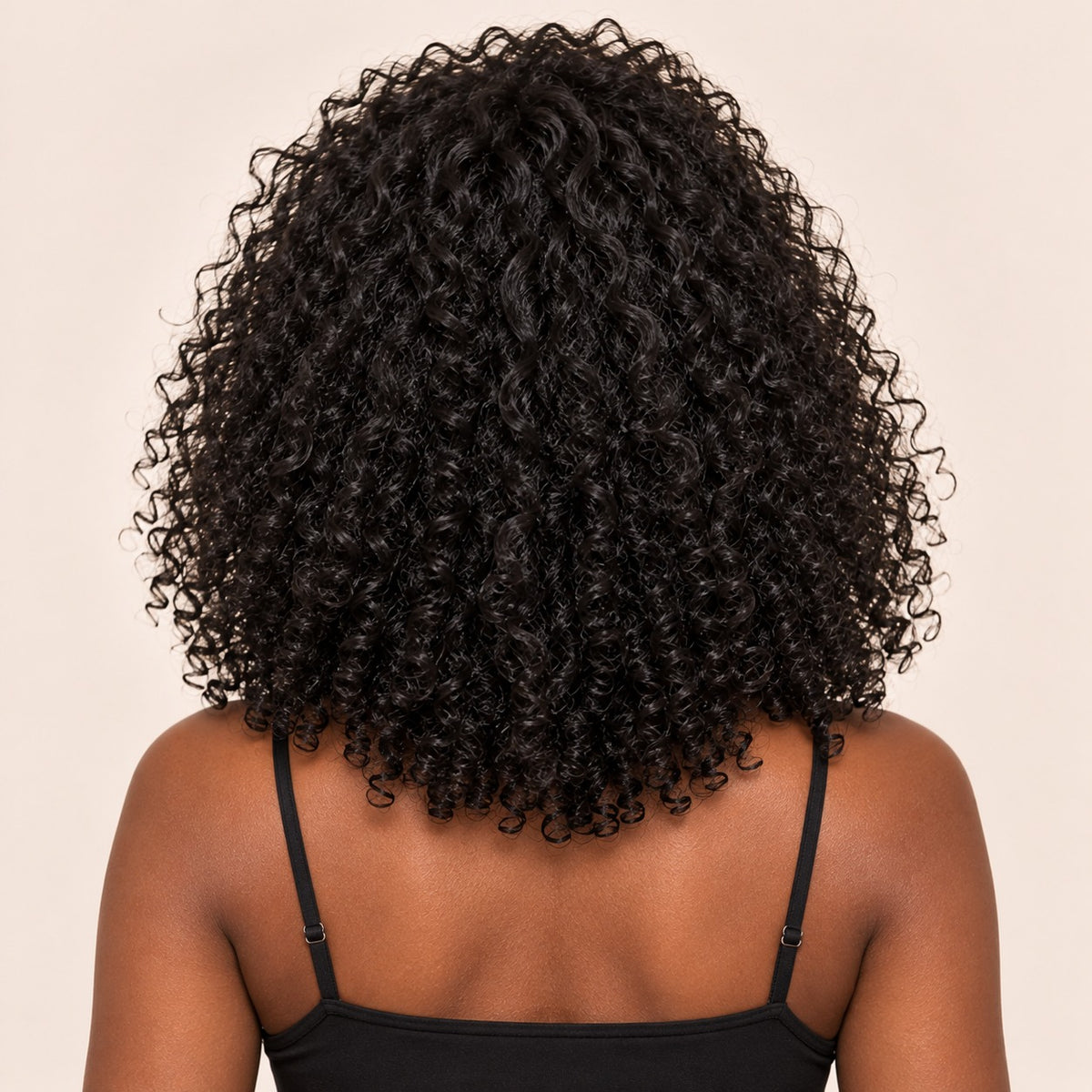 Perruque bandeau afro bouclée – de dos