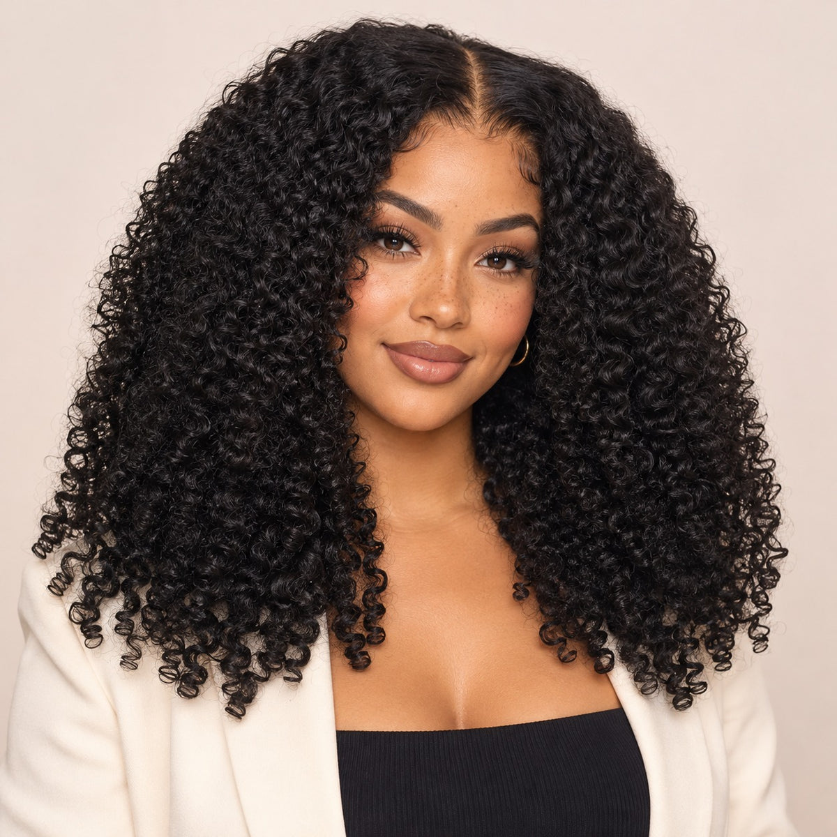 Perruque lace front afro crépue 4C – portrait