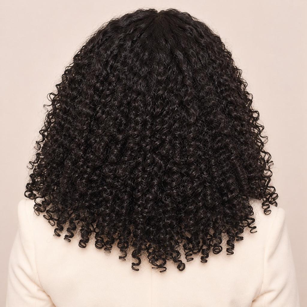 Perruque lace front afro crépue 4C – de dos