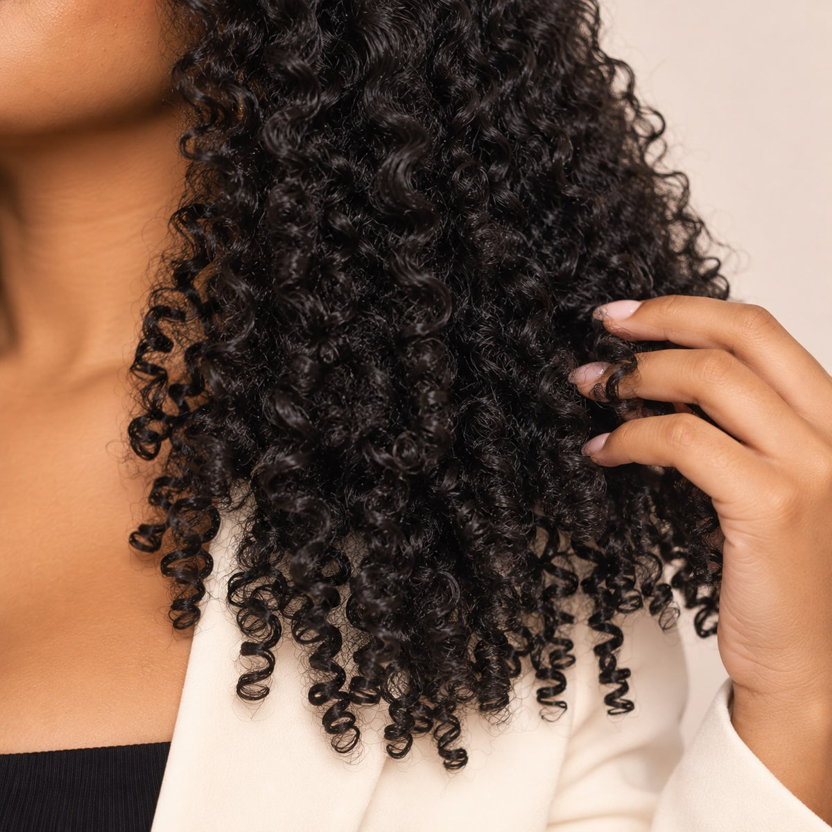 Perruque lace front afro crépue 4C – texture